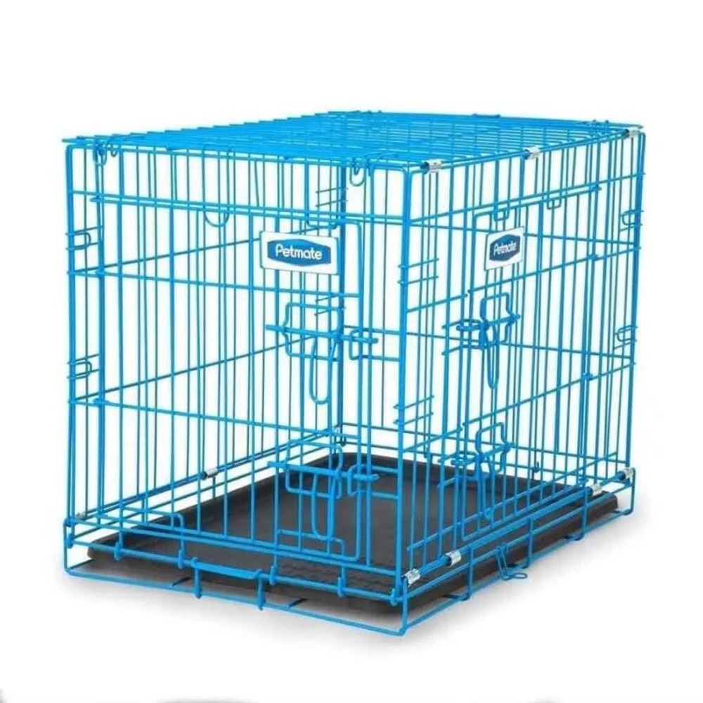 Petmate Blue 2-Door Wire Pet Cage